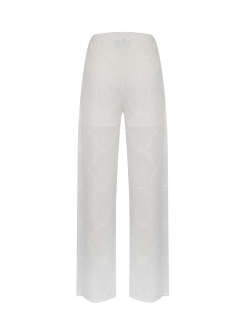 Pantalone traforato in cotone Latte Alpha Studio | AD-6561Q2003
